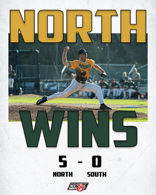 TheNECBL's tweet photo. THE NORTH DIVISION WINS THE 2026 NECBL ALL-STAR GAME! ⭐️

💥 Final: North 5, South 0
🔗https://t.co/ntphH6H0A9

#NECBL #TheNewEnglandLeague https://t.co/slSz24sQFy