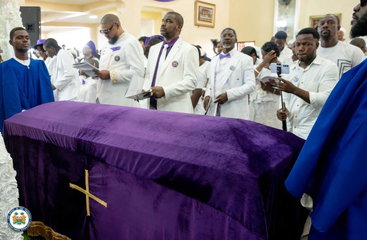 FirstLadyBio's tweet photo. With a heavy heart, together with my husband, His Excellency President Dr. Julius Maada Bio, we gather today not only in grief, but also in gratitude, as we bid farewell to our beloved spiritual mother, Reverend Prophetess Margaret Nabeh Brandon.

Prophetess Margaret Nabeh Brandon was far more than a prophetess. To me, she was a spiritual mother whose prayers strengthened me, whose hands were always lifted in blessing over my life, and whose unwavering faith never ceased to believe in me. She did not merely preach the Gospel—she lived it every single day. She fed the hungry, comforted the broken-hearted, uplifted the vulnerable, and inspired countless men and women to rise above life’s challenges with faith and courage.

Through her ministry, many came to know Christ. Through her compassion, many discovered hope. Through her wisdom, many found direction. She was a devoted mother, a trusted friend, an extraordinary role model, and above all, a faithful servant of God whose life reflected His love and grace.

Today, the pulpit will not sound the same without her powerful voice, and the altar will feel empty without her fervent prayers. Yet, while her earthly voice has been silenced, her legacy will continue to echo through every life she touched, every soul she nurtured, and every heart she led closer to God.

As we lay you to rest today, we do not say goodbye. Instead, we celebrate a life beautifully lived in faithful service to God and humanity. We say, “Well done, good and faithful servant. Enter into the joy of your Lord.” — Matthew 25:23.

May Almighty God grant you eternal rest in His heavenly Kingdom, where there is no more pain, sorrow, or suffering.

Rest peacefully, our beloved Mummy. We love you deeply, but God loves you most.

FMB