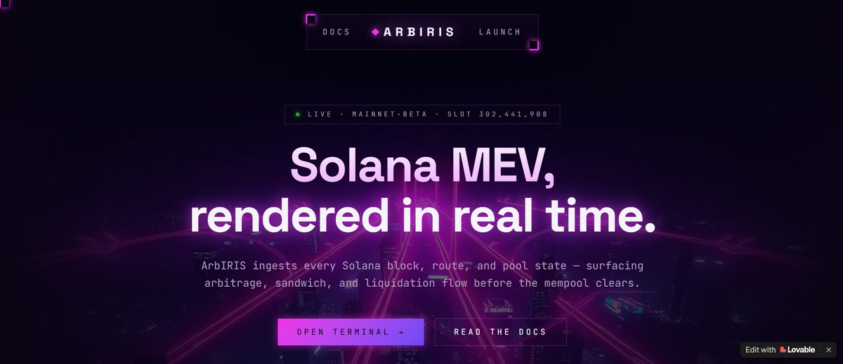 ChandraxDev's tweet photo. @buildinpublic Building ARB.IRIS ,the intelligence layer for algorithmic trading on Solana. We ingest raw blockchain events from multiple sources, normalize and analyze them in real time, detect arbitrage opportunities across DEXs. https://t.co/NmXOPtkpRA