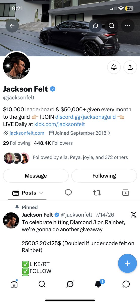 sphysol's tweet photo. @jacksonfelt BAAAANG BIG WIN!! 🎉👏🏻

Followed you and also i’m under your code felt! Manifesting to win 🙌🏻🤎

rb🆔: sphysol https://t.co/OznmTOIizo