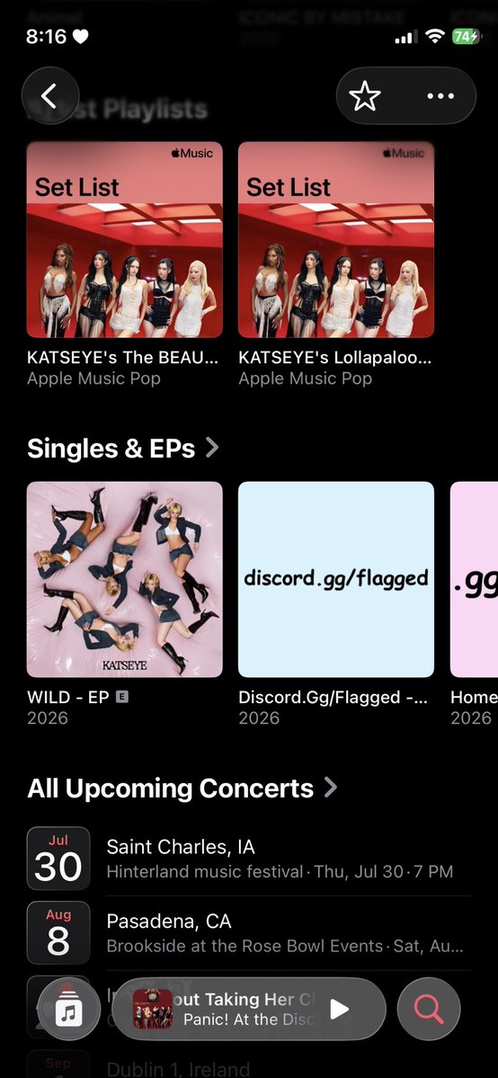 mikakittyo's tweet photo. whst the fuck am i seeing
soo katseye was probably hacked on apple music… homegirls MIGHT be an actual leaked song because it does sound like one i guess? blue one is obviously a troll. but please fix this or something
#katseye #eyekons https://t.co/gW8B9JLtES