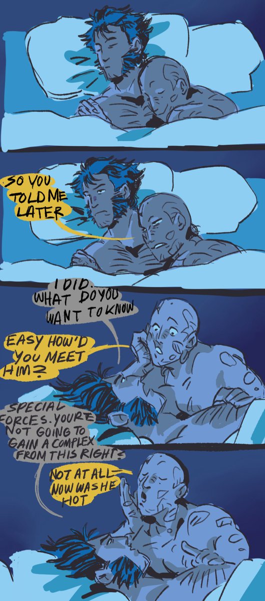 AskPoolverine's tweet photo. Average pillow talk https://t.co/qda4dBeKDm