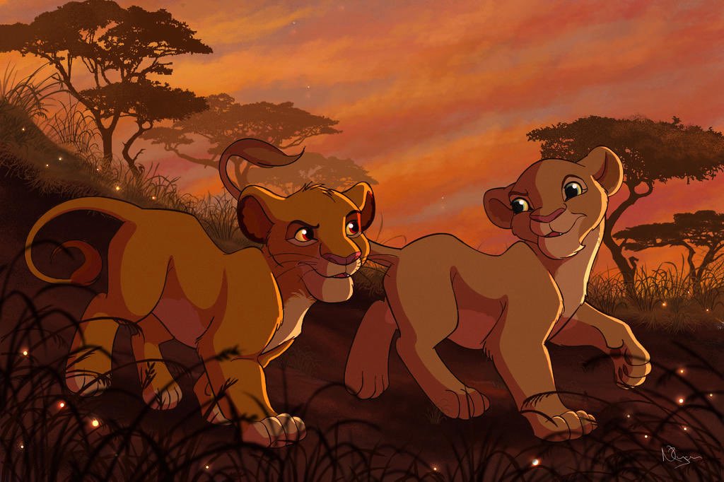 YoungSimbaCub's tweet photo. Maybe these fireflies can lead us to an amazing place Nala https://t.co/XpUPxLse87