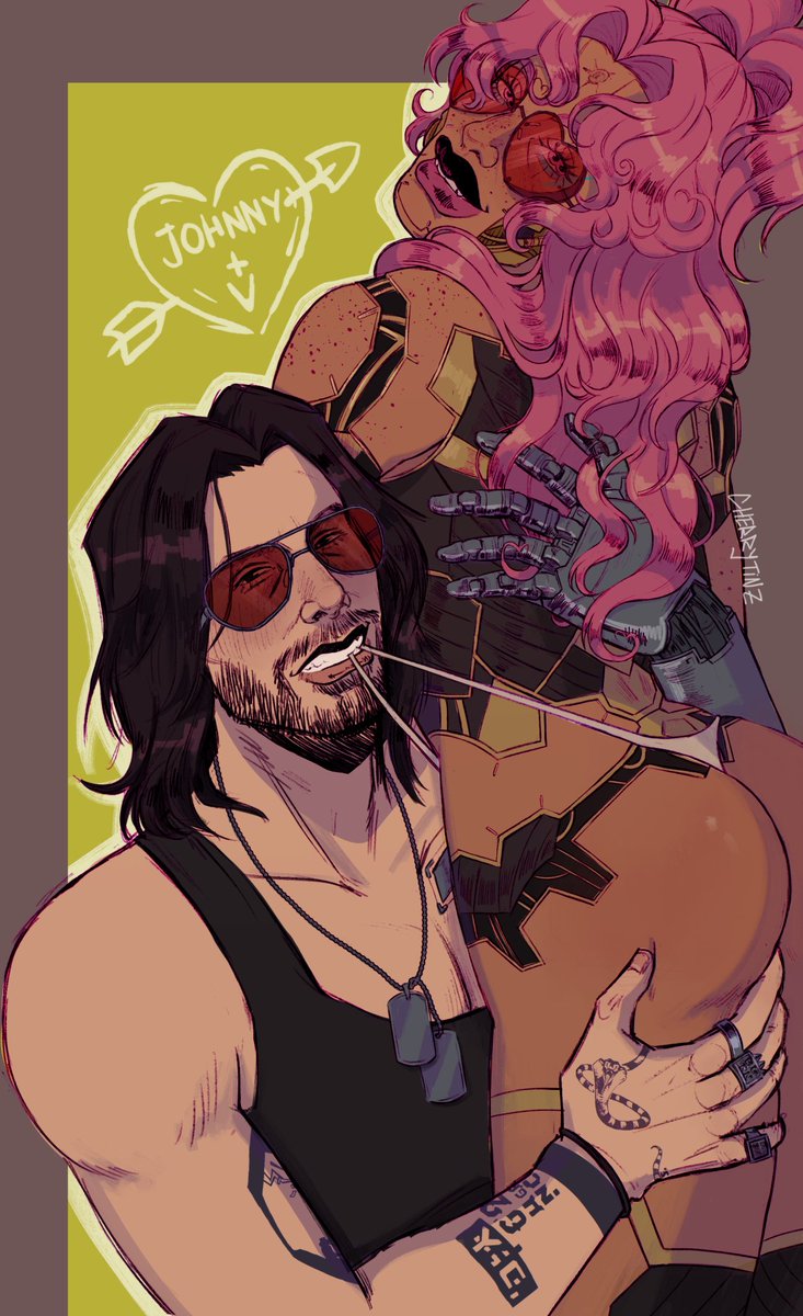 cherrytinz_'s tweet photo. JOHNNY+V 4EVAH‼️💖 #cyberpunk2077 #silverv https://t.co/wFIu4mCMEv