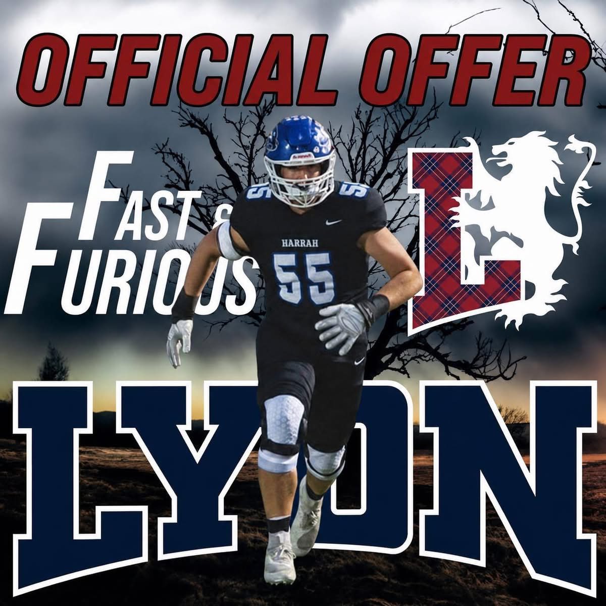 HarrahPantherFB's tweet photo. Congratulations to Senior Offensive Lineman Joey Shamrock on his latest offer to play at the next level for Lyon College.

Looking forward to watching #55 have a big final season.  🐈‍⬛🏈💪 https://t.co/VZr7N80iK2