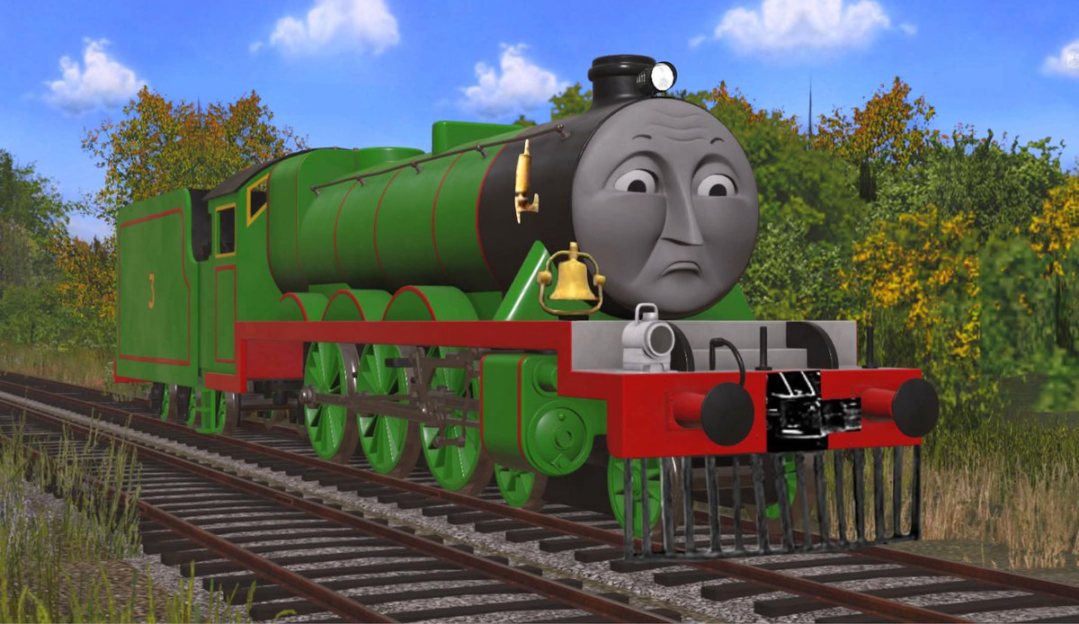 MagicRail2's tweet photo. “Me? Wearing A Cowcatcher?! Most Certainly Not! That Would Look Absolutely HORRID on me!”

“Yeah…I’d Rather Not.”

Well That Can’t Stop Our Imagination!
Here’s Gordon And Henry…But Americanized Like Scotsman! From 
Their Conversation From The Magic Railroad Aftermath Ep1! https://t.co/5lzFgZHBkm