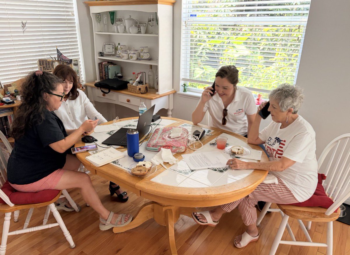 BeaForCongress's tweet photo. Smiling and dialing! 😁 

Yesterday we had a very successful Super Saturday phone banking event. I loved speaking with some of you, earning each vote! Thank you to our amazing volunteers who joined us to help get the word out about why they’re voting for Bea, the only 4th generation local in the race, with DC experience.

The foundation of our campaign will always be listening to and speaking directly with community members about the future of FL-14. 

Wanna join the movement to FLIP FL-14 from blue to red?! 🙋🏻‍♀️
We will continue to host more events, if you would like to get involved, sign up here:

https://t.co/Zu9PSfH10T