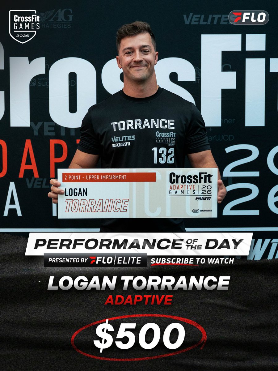 FloElite's tweet photo. Logan Torrance never stopped fighting and he claimed our Adaptive Performance of the Day! 👏
#CrossFitGames | July 21-26 | Live On FloElite 📺 https://t.co/n9b6dhyWdy