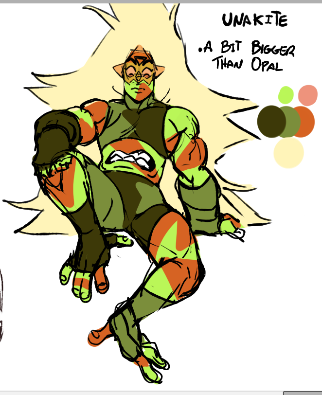 pillarlage's tweet photo. Jaspidot fusion final design ( hand feet just like her sister Malachite ) plus Skinny and Carnelian doodle https://t.co/QWFgX1vhjG