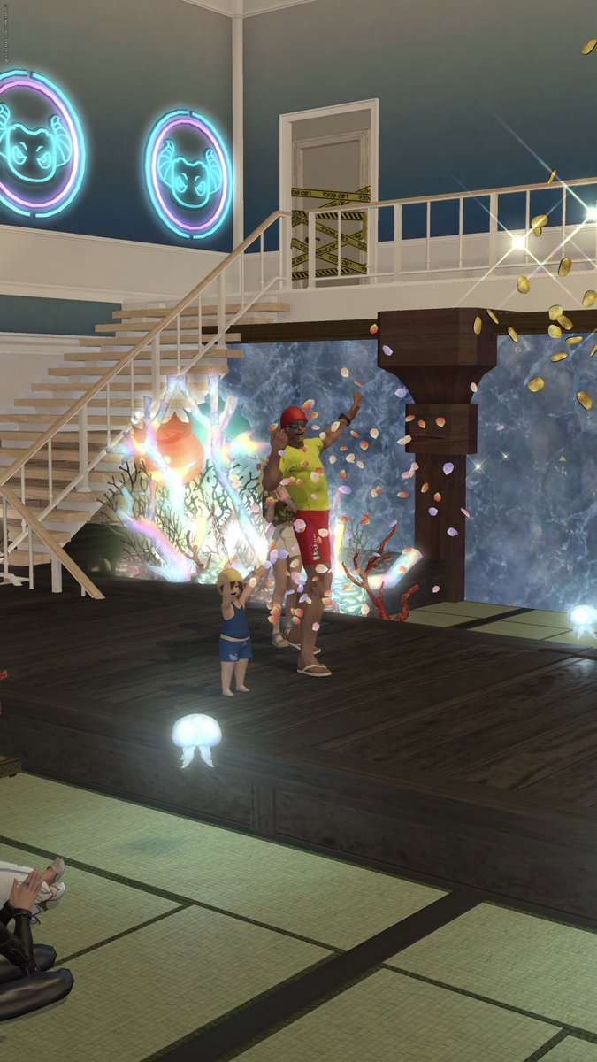 Junbo_FFXIV's tweet photo. 🌊FCミラプリイベント🌊
多様な姿で楽しませてもらいましたꉂ🤣参加、入賞者の方々ありがとうございました！おめでとうございます🎉
企画したミラプリ部の皆さん、お疲れ様でした(   ˙꒳​˙ )꜆🍵
珊瑚に隠れて進行する姿が尊かった🪸🐚
 #FF14  #phoen https://t.co/sywIuYpbTQ