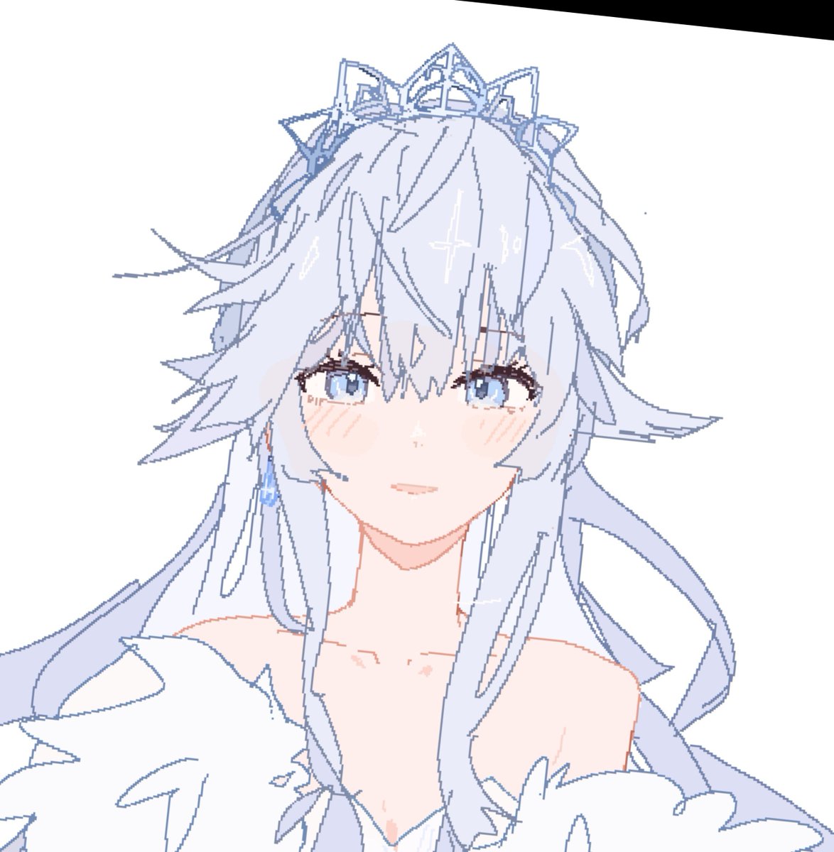 v52080's tweet photo. #ドット絵
#イラスト

氷雪をイメージして描いてみたよ！☃️👾❄ https://t.co/a4VEcNo6wP
