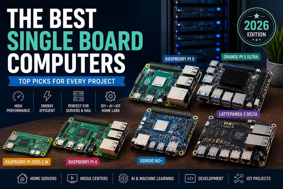 vidagnu's tweet photo. Top 10 Single Board Computers in 2026 (Compared) #sbc #raspberrypi #orangepi https://t.co/O3LQautHjT https://t.co/mfJgO0TsjT