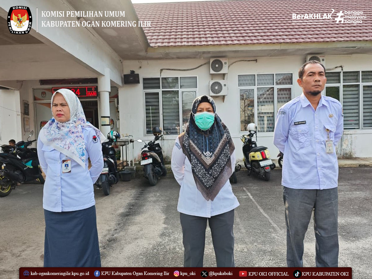 kpukaboki's tweet photo. #TemanPemilih, KPU Kab. Ogan Komering Ilir melaksanakan Apel Rutin Senin di Lingkungan KPU Kab. Ogan Komering Ilir pada Senin, 27 Juli 2026 di Halaman Kantor KPU Kab. Ogan Komering Ilir.

Bertindak sebagai Pembina Apel Bapak Alhudri (Kasubbag Perencanaan, Data dan ..

(1/2) https://t.co/rKNA3dhh7i