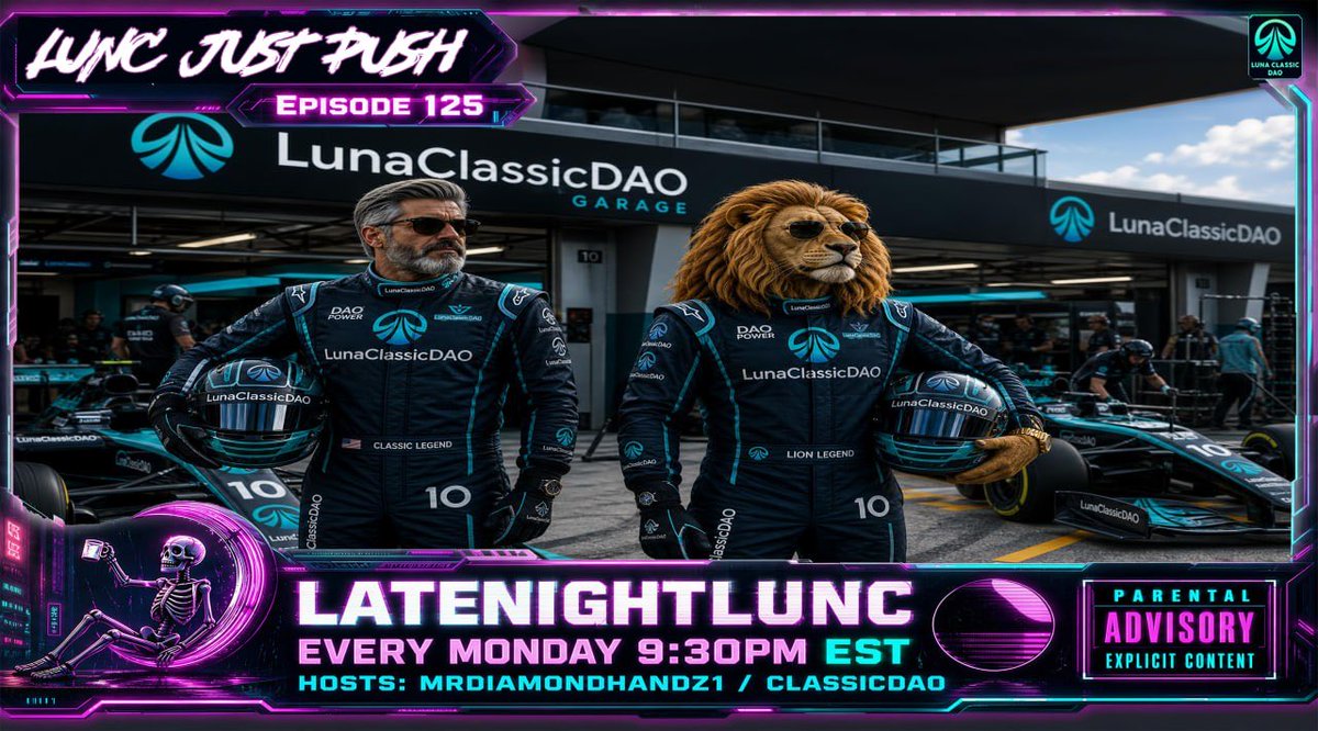 MrDiamondhandz1's tweet photo. $LUNC army join us tomorrow night at 9:30 PM EST for Late Night Lunc!
We will discuss the latest news and developments in crypto, the real world, and all things Luna Classic.
Hosts:
@MrDiamondhandz1
@LunaClassicDAO
Episode - 125 “Lunc Just Push”
See you there! #LUNC https://t.co/VcbjgO1xb9