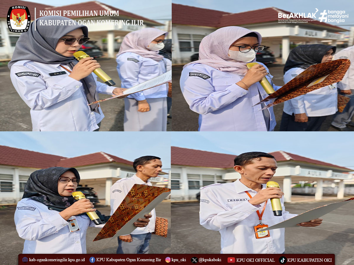 kpukaboki's tweet photo. Informasi KPU Kab.Ogan Komering Ilir) yang diikuti oleh Sekretaris, Pejabat Struktural, Pejabat Fungsional dan Staf Pelaksana serta PPPK.

Dalam amanatnya Bapak Hudri menyampaikan untuk selalu meningkatkan kompetensi kinerja dan disiplin dalam bekerja.

#KPUMelayani

(2/2) https://t.co/33E4eTFd4T