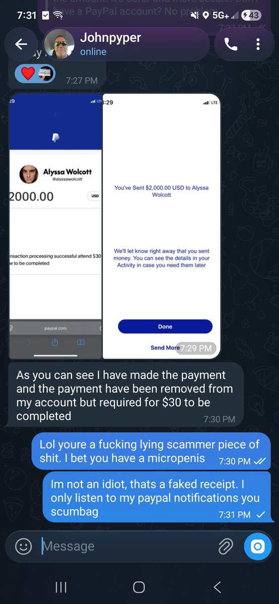 JuneLeau's tweet photo. @FindomCentral Exactly. So damn sick of these fucking scammers. https://t.co/fMNr3wzYHI