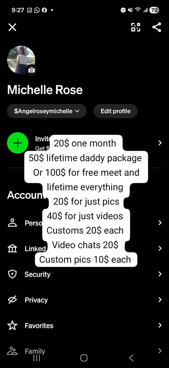 Michellerosey08's tweet photo. My menu and 25$ sale for dropbox video chats customs and fetishes my phone number and more and 50 percent off meet with 50 $ daddy package or 100 package free meet 

#birthdaycomingup #acceptingcashapp #seller #buymycontent https://t.co/GHcBQ4O0P4