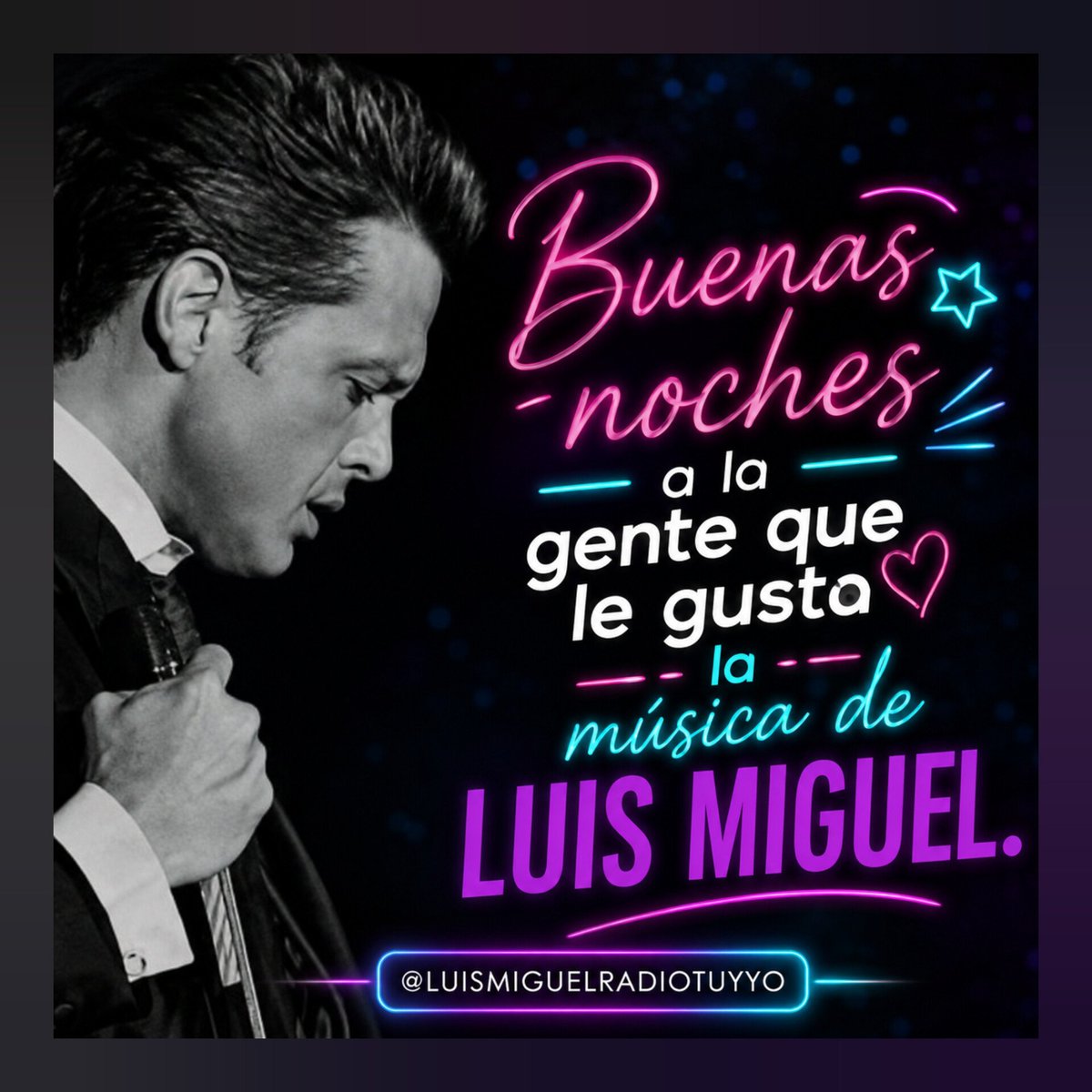 RadioTuYYoLM's tweet photo. La música tiene ese poder de acompañarnos incluso cuando el día termina. 🌙✨

Buenas noches a todos los que encuentran en #LuisMiguel una melodía para el corazón.
.
.
.
#luismiguelfans #luismiguel2026 #luismiterapia https://t.co/veqm0lUVM5