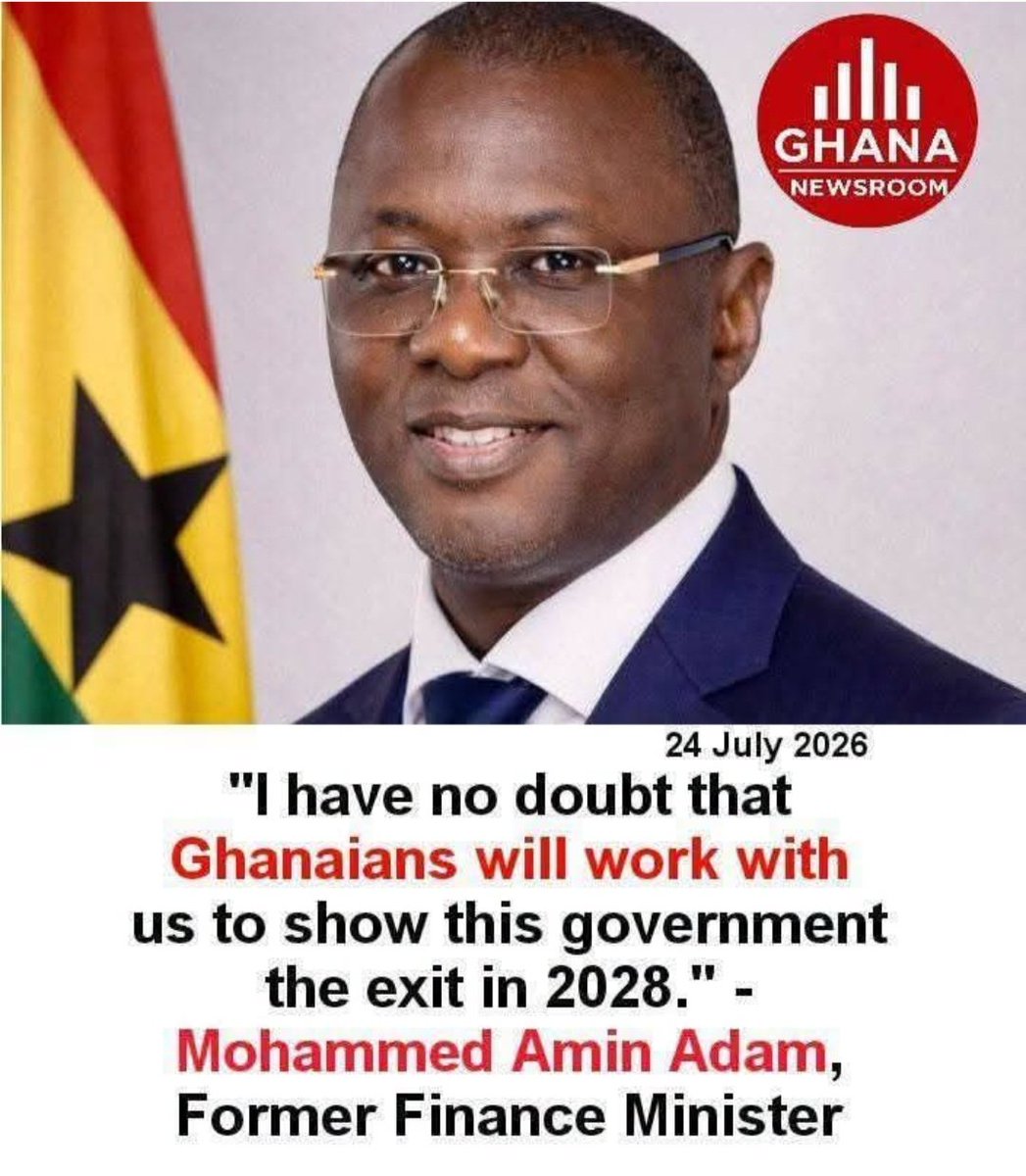 lordcudjoe's tweet photo. My dear brother Hon. Dr. Mohammed Amin Adam,  the little I saw of your stewardship convinced me that YOU should have been NPP's Finance Minister for at least the second term, 2020–2024! Unfortunately, you were brought in when it was too late--after the "We have the Men" touted as shepherds of our economic destiny had become guardians of waste, ghosts of our pillaged resources and fantastically corrupt.

Please, my brother, among the many attributes a good leader such as yourself is allowed to cultivate, baseless optimism is not one of them. In fact, hoping against hope is also unwise. 

Many Ghanaians have neither forgotten nor forgiven the many treacherous economic and governance infractions deliberately committed by your government. What is even more egregious is that, having dealt us terrible blows with many of us still spread eagle-like on the floor, most of your colleagues have the temerity to taunt us with hollow suggestions, weaker alternative ideas, and almost sound angelic over a fraction of inglorious acts at play for which your colleagues in leadership curated and indulged gleefuly. 

However, there is a better way to warm yourselves into the arms of the average Ghanaian again: hasten slowly, listen carefully to the critical needs of Ghanaians in every constituency, tell us how you would solve them DIFFERENTLY, efficiently and prudently with fewer resources, and explain why your temperament as a party makes you the obvious choice for 2028.

Until this important exercise is undertaken, no amount of chest-beating like the gorilla, feet-thumping like the elephant, or singing of political dirges can help you. Above all else, prepare a statement of apology to the people of SALL for the cardinal sin you committed against them. Have a good week.