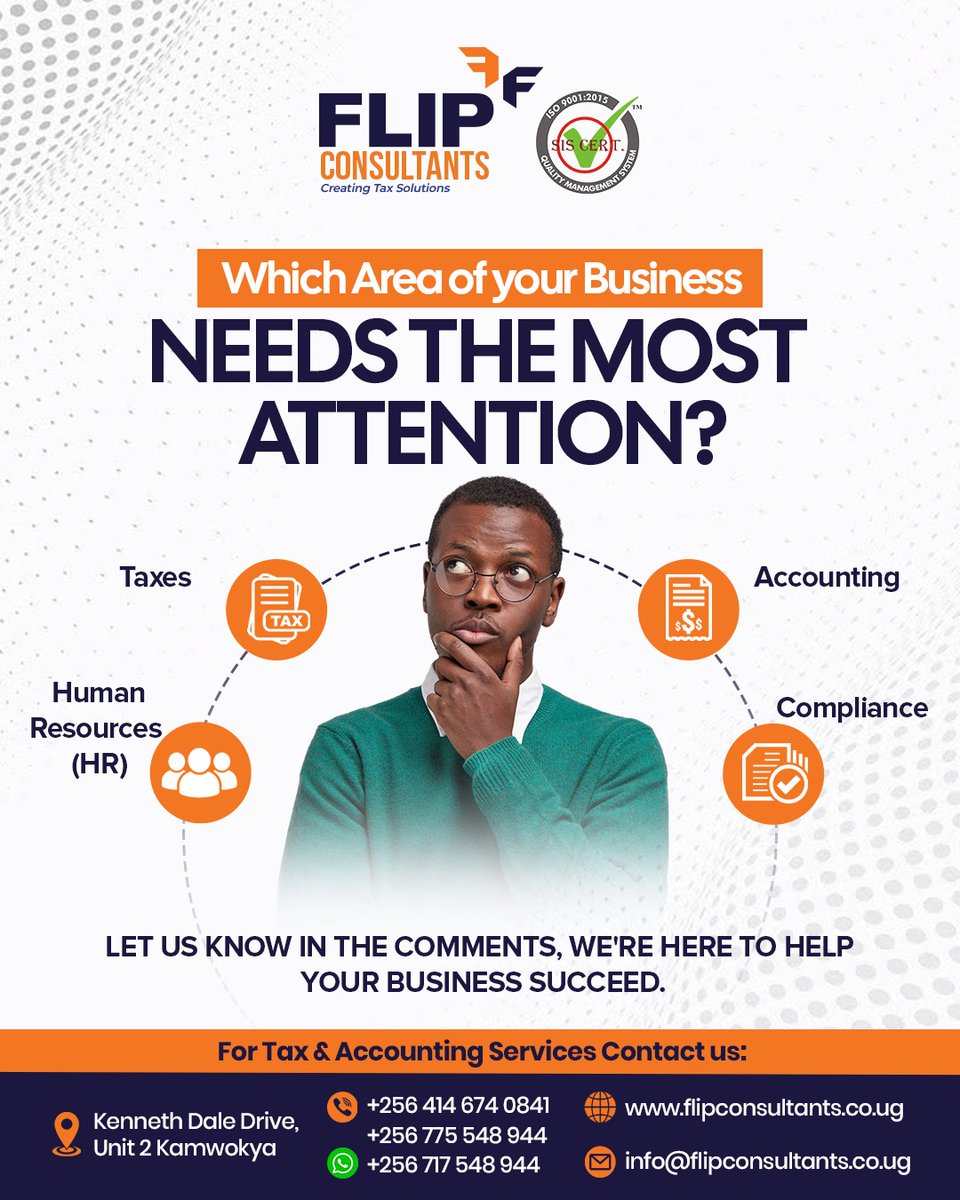 FlipConsultantL's tweet photo. Which area of your business needs the most attention?

Tell us in the comments we'd love to know! Our team is here to help you overcome business challenges and achieve sustainable growth.

#FlipConsultants #BusinessGrowth #TaxConsultants #AccountingServices #BusinessCompliance https://t.co/6c4lFzXyjv