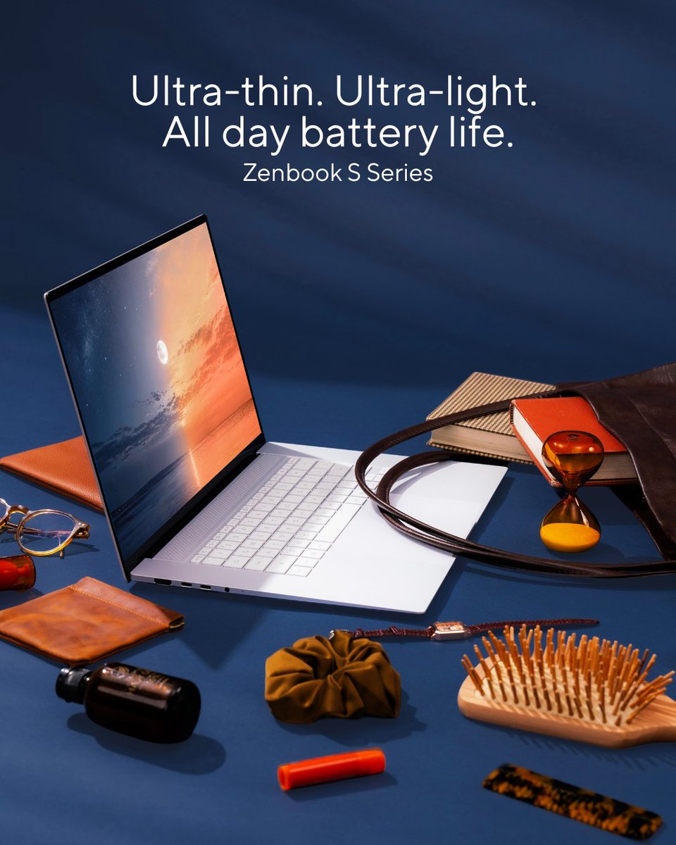 ASUSAU's tweet photo. Luxury is carrying less — but carrying better.
Ultra-thin. Ultra-premium.
#Zenbook S Series is ready for every destination. ✨
#ZenLife #ASUS #DesignYouCanFeel
Learn More https://t.co/CGmWRTOfBR https://t.co/BfnZgeCJSh