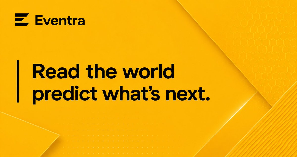 EventraMarket's tweet photo. If you read the world enough, it'd be easy to predict what’s next. 🔮

Predict what's next now: https://t.co/f6mKiigCn2 https://t.co/qqzLi8swPg