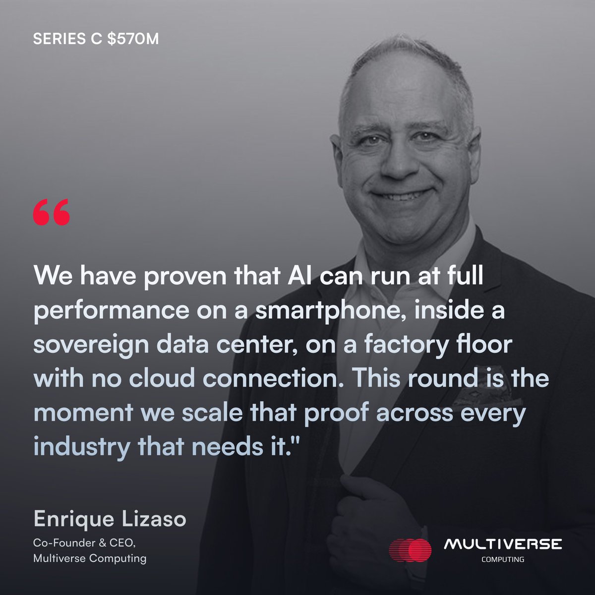MultiverseCompu's tweet photo. 🚀 @MultiverseCompu Announces Series C Fundraising Targeting up to $570M (€500M) to Power Efficient AI from Edge to Cloud. The round remains open to select strategic investors.

Co-led by @forgepointcap , @BNPParibas SIVF & @BullhoundC . Advised by @jpmorgan  & @bancosantander CIB.

🔗 Read the full story: https://t.co/Dzl11MXCi3

1/3