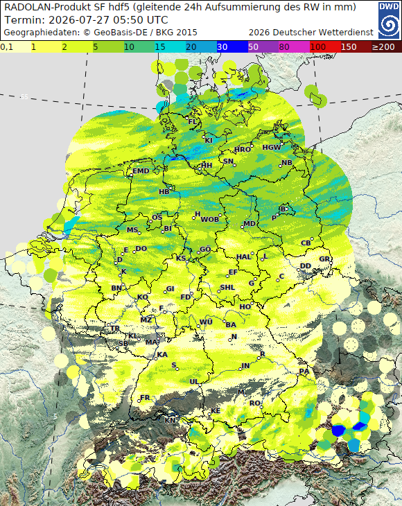 WetterKontor's tweet photo. Vor allem im Norden und Osten Deutschlands durch Tief Floora gebietsweise mehr als 15 Liter Regen pro m² in den letzten 24 Stunden: https://t.co/XMRtvRoish https://t.co/bHTU7LME7U
#Wetter #Regen #Deutschland #Tief #Floora https://t.co/0YmLzTrW3v