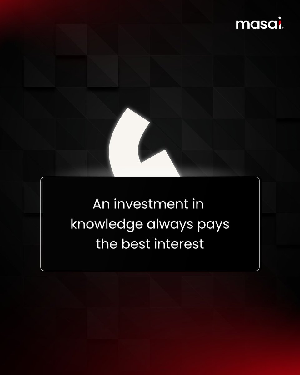 masaischool's tweet photo. Invest in your future today and your future will thank you 📚 ✨

#masaischool #learning #upskilling #futureready #investinyourself #education #success https://t.co/T4U57agyWU