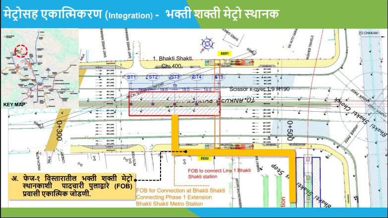 TheMahaIndex's tweet photo. 🚇 Pimpri-Chinchwad'

₹12,937.23 Cr Pune Metro Phase-2 DPR presented for the 45.295 km Bhakti Shakti–Wakad–Nashik Phata–Chakan Metro Corridor with 34 stations . As

🔹 Seamless interchange with:
✅ Bhakti Shakti (Phase-1 Extension)
✅ Wakad Chowk (Line-3)
✅ Nashik Phata (Line-1)
✅ Sant Tukaram Nagar (Line-1)

(1/2)