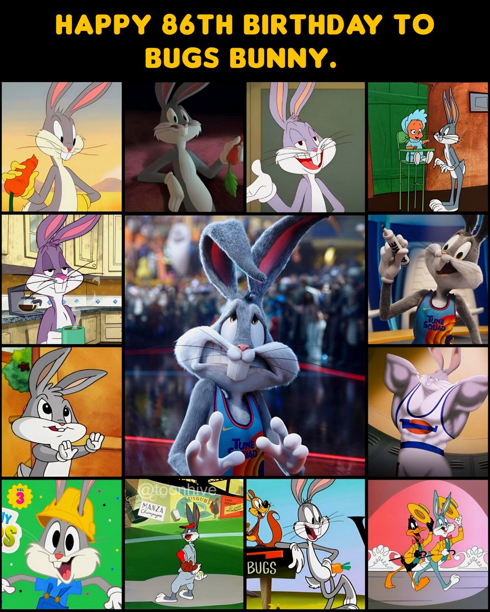 cartoonvibes26's tweet photo. Happy 86th Birthday to Bugs Bunny! 🥕

For 86 years, Bugs Bunny has remained one of animation's greatest icons, entertaining generations with his wit, charm, and unforgettable catchphrase, "Eh... What's up, Doc?" From the golden age of Looney Tunes to modern adventures, every version has added something special while staying true to the character fans love.

Whether it's the classic theatrical shorts, The Looney Tunes Show, Space Jam, or Bugs Bunny Builders, Bugs continues to prove why he's one of the greatest cartoon characters of all time.

What's your favorite version of Bugs Bunny?