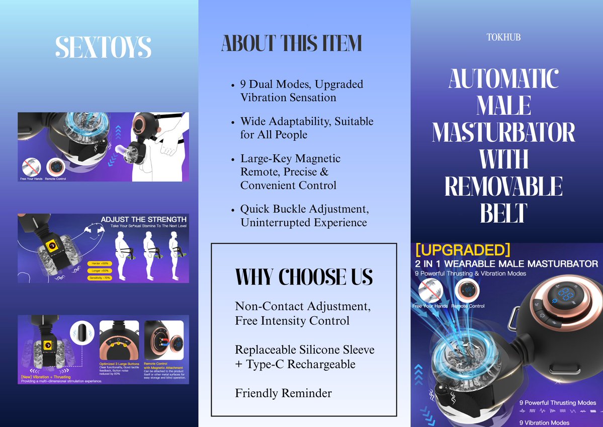 L00cee1's tweet photo. 🔥Upgraded Automatic Male Masturbator with Removable Belt💞
✅9 powerful thrusting + vibration modes • Magnetic remote control • Adjustable intensity • Replaceable silicone sleeve • Type-C fast charging.
#MaleMasturbator #AutomaticStroker https://t.co/H9u4Ozan0g