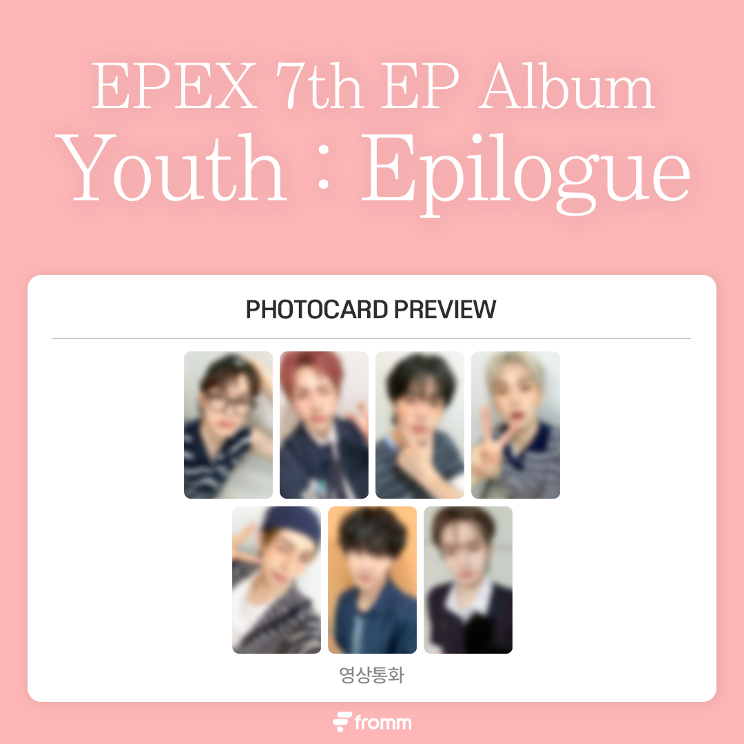 fromm_store's tweet photo. #이펙스 #EPEX 7th EP Album [소화(韶華) : Epilogue] MEET & CALL FANSIGN EVENT PHOTOCARD PREVIEW & CLOSING D-DAY ⏰

오늘 23:59 (KST)에 응모가 마감됩니다!
EVENT will be closing tonight!