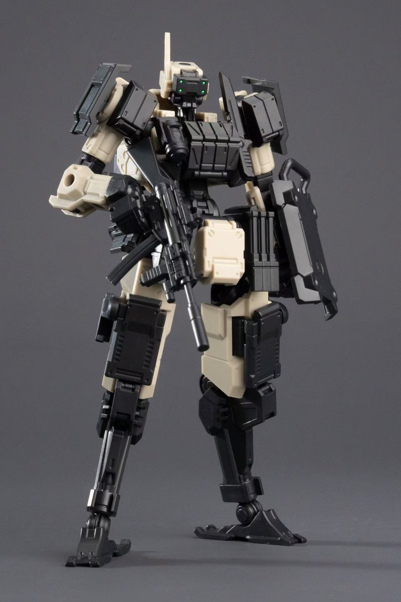 hiplay_jp's tweet photo. 【新品情報】
酋長大陸 3MIN PROJECT プラモ『突撃型 鋒狼』

全高10.2cmの小型メカ。1箱に同色素体が「2体」入る珍しい仕様です。
武装パーツが付属し、3種の装備形態が選択可能。カラバリも豊富で、このサイズならデスクに飾るのに丁度良さそうです。

#プラモ #plamo #modelkit https://t.co/hTmuOPx6AX
