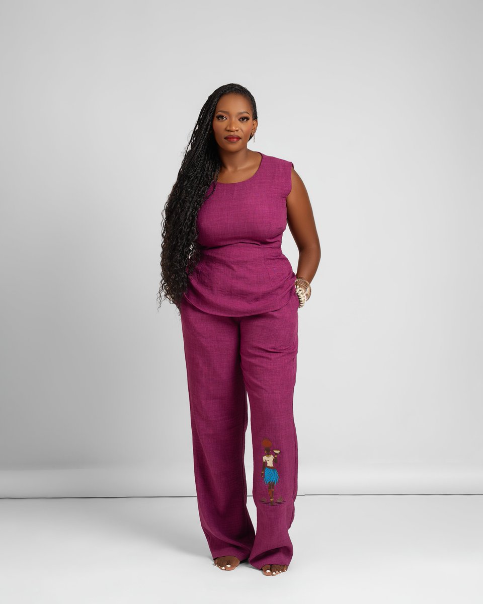 ImbayiK's tweet photo. You asked, we listened. And whew, look at her! 😮‍💨

For the days you want NGUZO, but shorts simply can’t come with you, well she has trousers now.

You get to choose your top: this new sleeveless top or the original cowrie-detailed NGUZO shirt.

Full set - KES 10,500. Available in Uhai green and Ahadi pink.

So what colour would you go for?