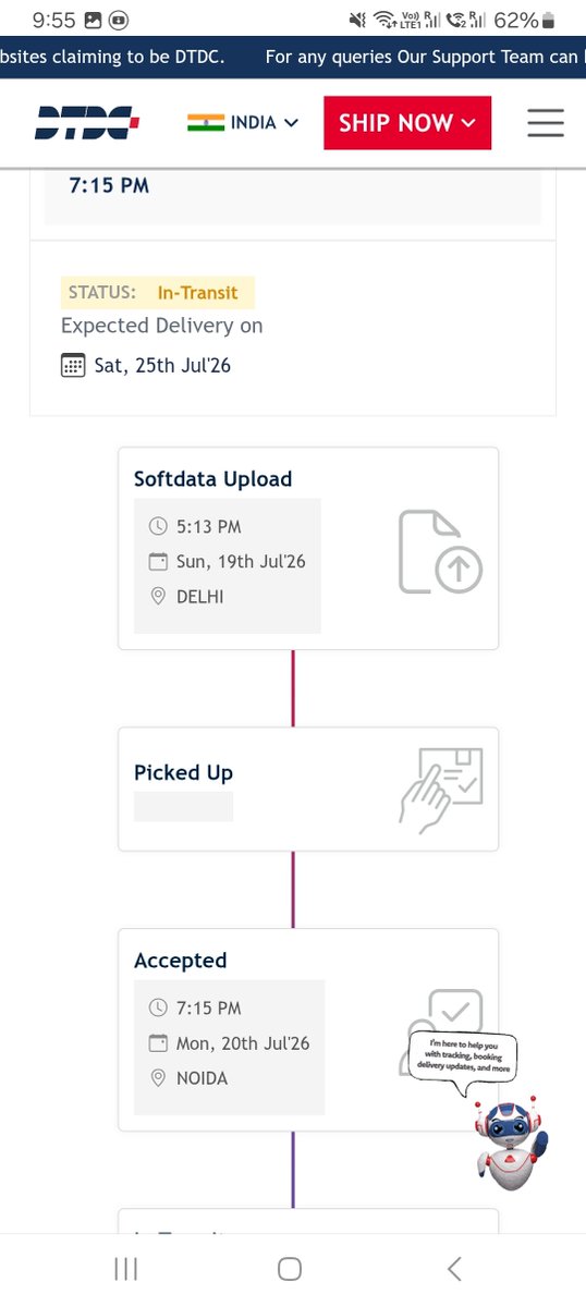 thisashishyadav's tweet photo. @DTDCIndia @dtdc it's been week but package still not delivered expected date was 25/07/2026. Could please check where is my package and let me know https://t.co/ZVyKP2gaoN
