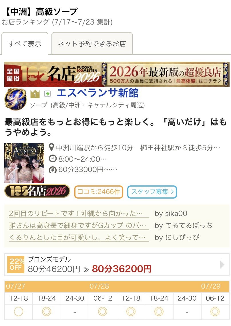 annex3355's tweet photo. 🏆✨シティヘブン ウィークリーランキング✨🏆

【7/17(金)〜7/23(木)】

🎊㊗️3週連続 第1位㊗️🎊

エスペランサ新館が
🥇3週連続で第1位🥇を獲得いたしました✨ https://t.co/mLzx79tzyK