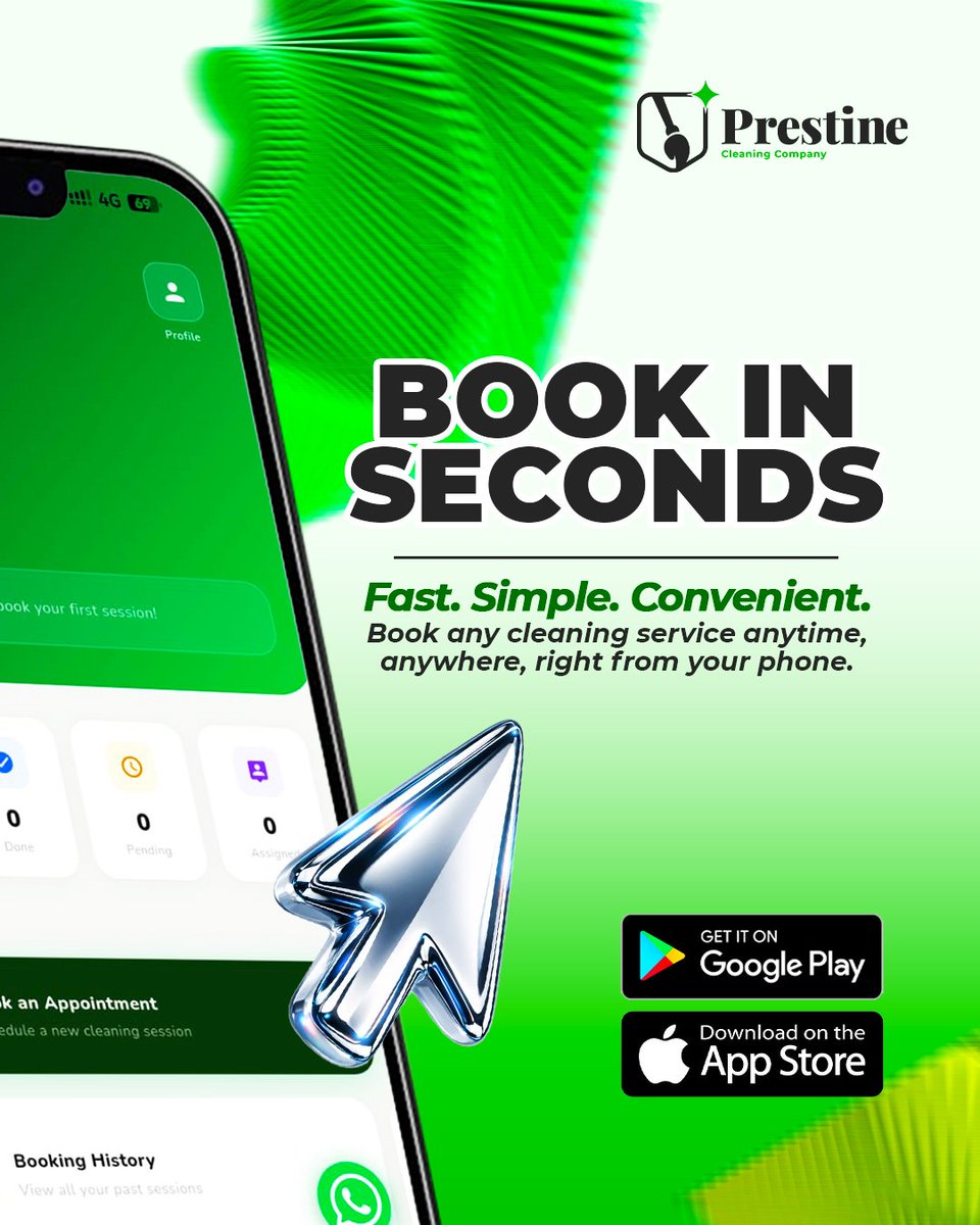 PrestineHQ's tweet photo. 🎉 The Prestine App is live!
Get ready for seamless bookings and an amazing experience with all services at your fingertips.
Download now on Google Play Store & App Store! 🚀✨
#PrestineApp #DownloadNow #ExcitingLaunch https://t.co/3K7K2D9gzr
