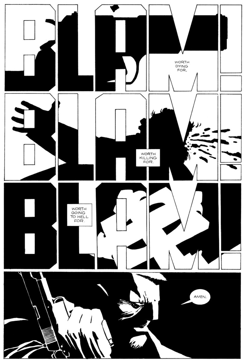 Shhhiuliano's tweet photo. Creo que el color es fundamental, sin embargo... Miller, Breccia, Wrightson y Ott juegan en otra liga

Trabajan el blanco/negro con una creatividad y belleza tan hermosa. La falta de color no les resulta una incapacidad; no solo es la línea y la forma... hay identidad propia https://t.co/uMaEgO0uKi