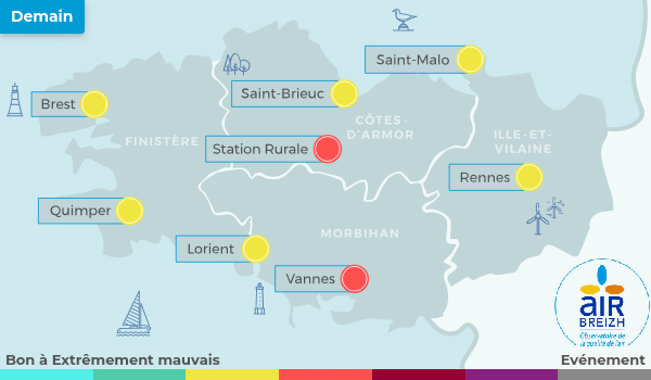 Air_Breizh's tweet photo. Bulletin de l'air du 27/07/2026 pour la région Bretagne.
Retrouvez plus d'informations en allant sur https://t.co/SqqDOXOoux
Pour un indice ATMO sur votre territoire : https://t.co/hekX1XYpiY
#QualiteAir #AASQA https://t.co/1fjgSBHng7