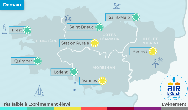 Air_Breizh's tweet photo. Indices Pollen du 27/07/2026 pour la région Bretagne.
Retrouvez plus d'informations en allant sur https://t.co/j5TZEQKMID
Pour un indice Pollen sur votre territoire : https://t.co/BXL099cnaq
#QualiteAir #AASQA https://t.co/gRkqrFl2SD