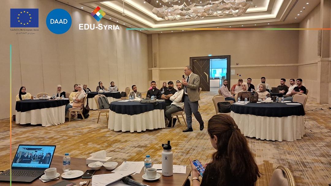 edu_syria's tweet photo. DAAD Academic Gathering & AI Workshop caption
DAAD brought EDU-SYRIA master's students together in Amman for an academic gathering and a workshop on AI in Higher Education, led by Dr. Alaa Khalifeh (GJU).
#EDUSYRIA #DAAD #AI #euinjordan #GJU https://t.co/3xXlIPnsfD