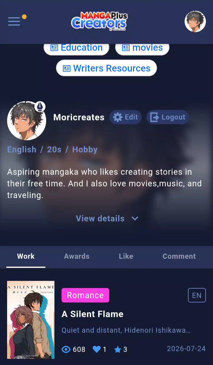 Moricreates's tweet photo. The current progress right now is for oneshot within 4 days right it's at 608. it's being viewed at an increasing rate if you hadn't seen it yet. Check it out from the link in my bio. https://t.co/RXLW3QldWy