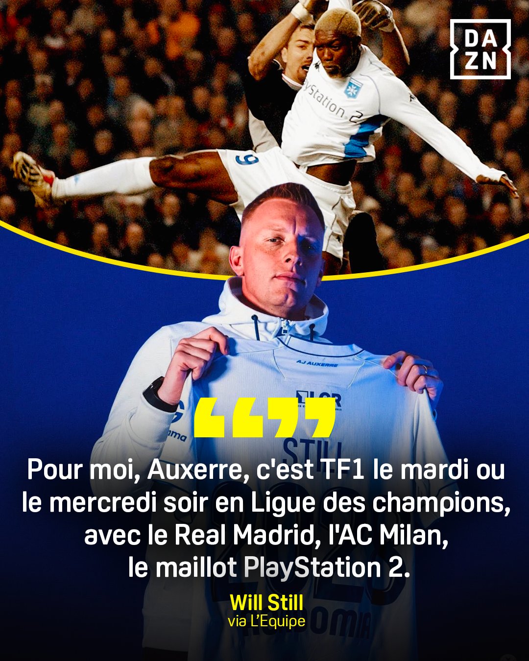 💭 | L’AJ Auxerre de la belle époque a marqué Will Still. 🔙🔵...
