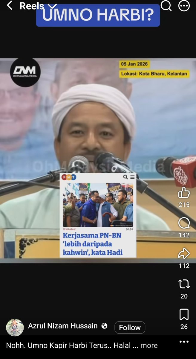 AFYI47's tweet photo. @SinarOnline ni bila tak ok..Umno Harbi terus. jahatnya mulut https://t.co/03rKRYBIBo