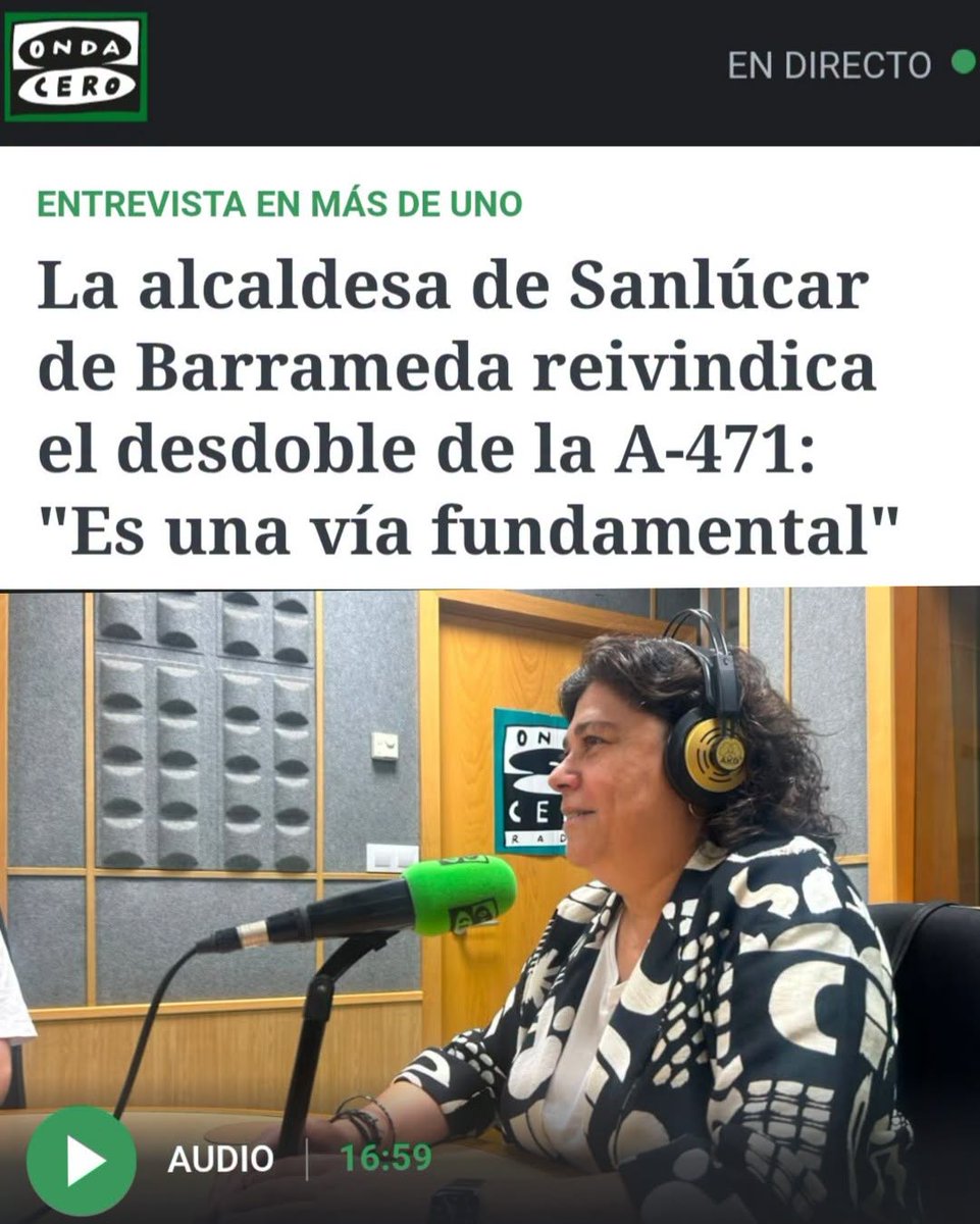 Carmenalvare_'s tweet photo. 📻Aquí os dejo la entrevista de @ondacerocadiz en la que hablé de cómo ha cambiado Sanlúcar en los tres años que va de mandato gracias al trabajo y la gestión del Gobierno local, así como de los retos que aún tenemos por delante,... https://t.co/vFN9CMbZSH