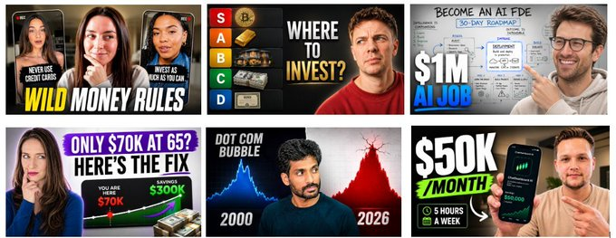 PrimeArchetype's tweet photo. @kreelurk I'd love to help. Here's my portfolio focus on clean, premium thumbnails that fit Almost every niche https://t.co/3rjrW2Cl7Q