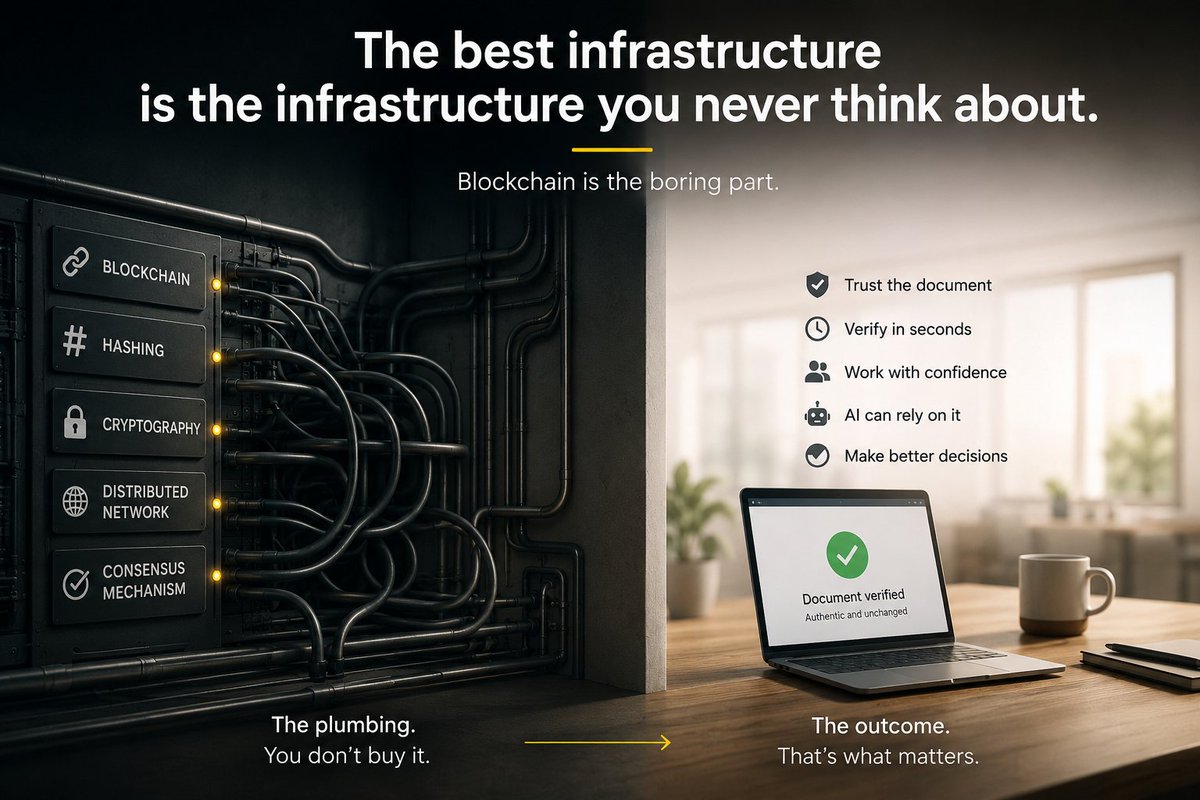EAXGlobal's tweet photo. Blockchain isn't the product.

Trust is.

I wrote about why I think blockchain's biggest success will be the day nobody talks about it anymore.

🔗 https://t.co/EpHwwGvCFq

#Blockchain #DigitalTrust #AI https://t.co/fxkUEOcPi0