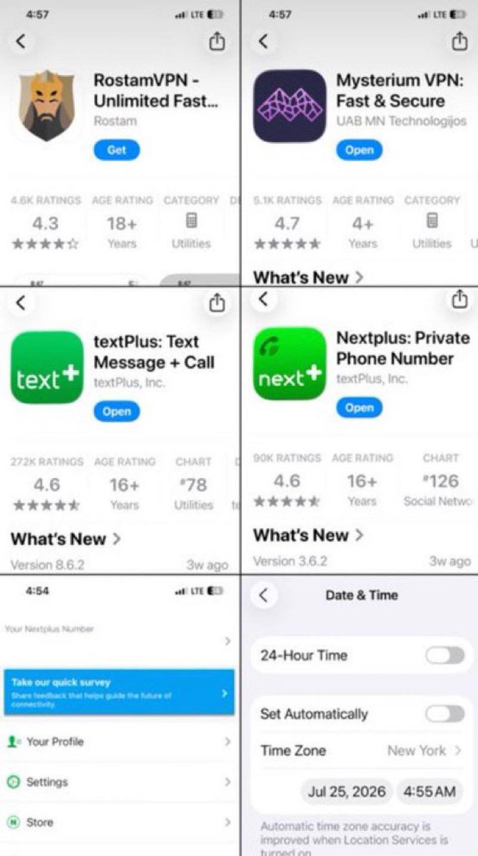 DanielleLanbs's tweet photo. @ayo526aaa How far ski you don try this method ??

Here’s all you need to set up textPlus/nextplus on your device 

First change ur phone time to ur preferred location 

Then get Mysterium vpn 
If you don’t have Mysterium https://t.co/IaWbxelaxM