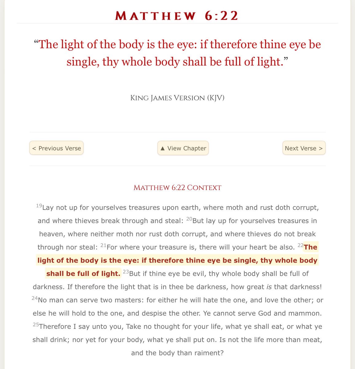 lghtwork's tweet photo. The LIGHT of the body
is the eye: 

if therefore thine eye be single,
thy whole body shall be
full of LIGHT.”
(Matthew 6:22)

therefore when thine eye
is single, thy whole body
also is full of LIGHT;
but when thine eye is evil,
thy body also is full of darkness.
(Luke 11:34) https://t.co/QeV6HpnlNx